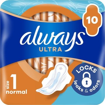 Гігієнічні прокладки Always Ultra Normal, 10 шт. (4 каплі) - фото на Optklin.com.ua