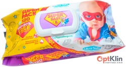 картинка Дитячі вологі серветки Super Baby ромашка та алое 120 шт.