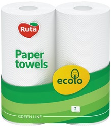 картинка Паперові рушники Ecolo 2-шарові, 45 відривів 2 шт. (ECO-friendly)