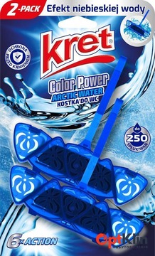  блок для унітаза KRET Arctic Water з фарбуванням води 2х40 г