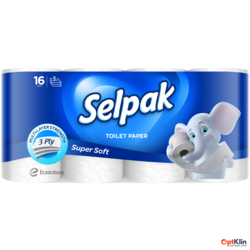 картинка туалетний папір Selpak 3-шаровий 150 відривів 16 шт.