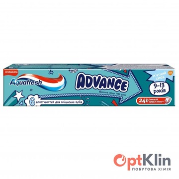  Дитяча зубна паста Aquafresh Advance від 9 до 13 років 75 мл
