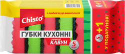 картинка Губки кухонні Chisto Кавун 5+1 шт.