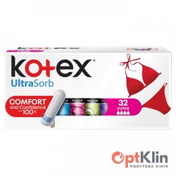 картинка Тампони Kotex Super 32 шт. (4 каплі)