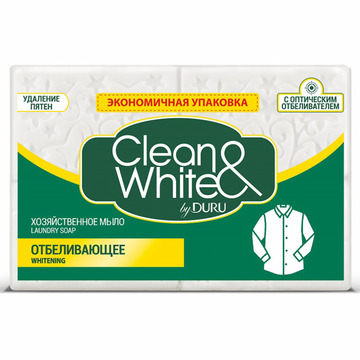  Мило господарче Duru Clean & White відбілювальне 4x125 г