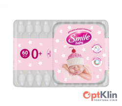 картинка Ватні палички Smile Baby дитячі з обмежувачем 60 шт.