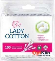 картинка Ватні палички Lady Cotton п/е пакет 100 шт.