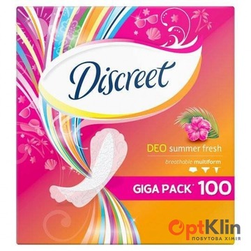 Прокладки щоденні Discreet Deo Summer Fresh 100 шт.