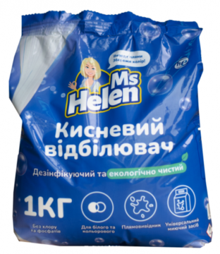  Відбілювач кисневий Ms Helen для кольорових і білих тканин 1 кг