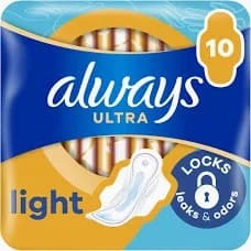 Гігієнічні прокладки Always Ultra Light, 10 шт. (3 каплі) - фото на Optklin.com.ua