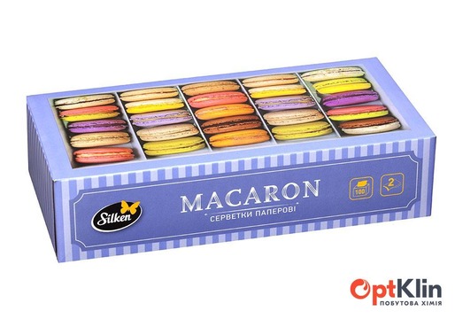  Серветки паперові Silken Macaron 2-шарові 100 шт.