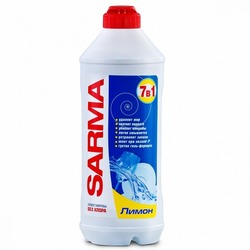 картинка Засіб для миття посуду Sarma 7 в 1 Лимон без хлору 500 мл