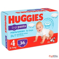 картинка Підгузки-трусики для хлопчиків Huggies Pants 4 Jumbo (9-14 кг) 36 шт.