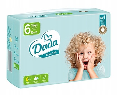  Підгузки Dada Extra Soft 6 Extra Large (16+ кг) 39 шт.