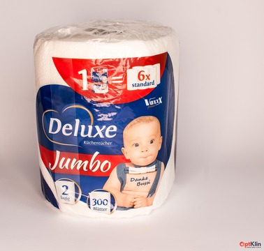  паперові рушники Deluxe 2-шарові, 300 відривів, 60 м