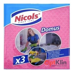 картинка Серветки для прибирання Nicols Domus вологопоглинальні 3 шт.